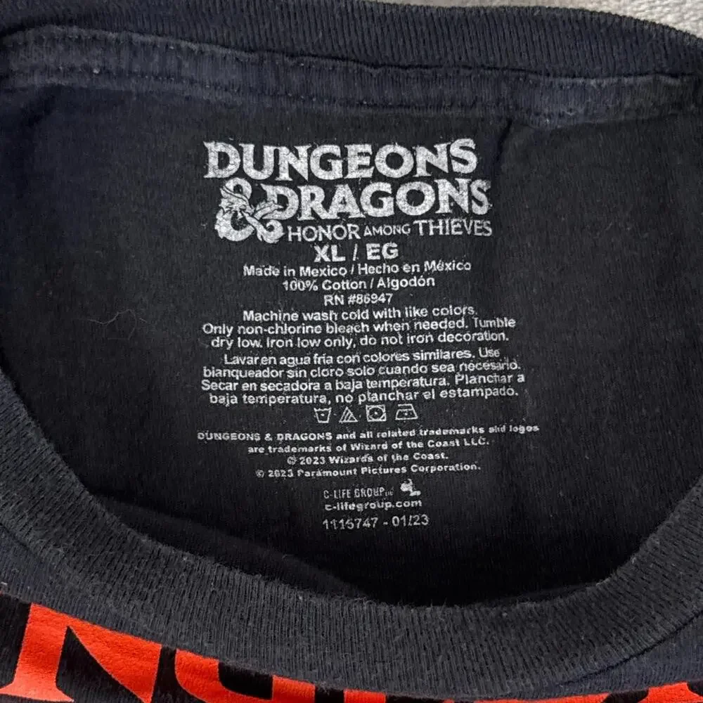 Dungeons & Dragons Honor Among Thieves Movie Promo Dragon Graphic T-shirt XL - Picture 3 of 6